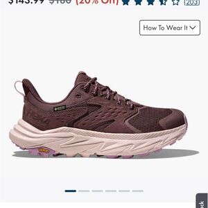 Hoka Women's Plum and Beige Athletic Shoes